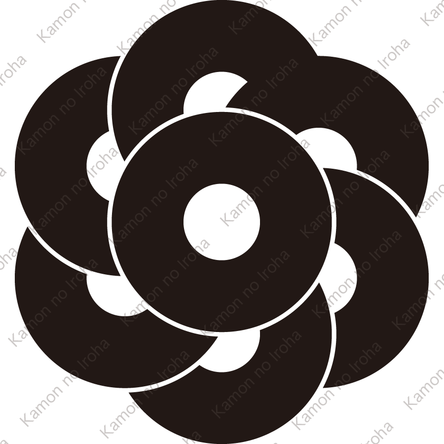 七つ捻じ蛇の目紋