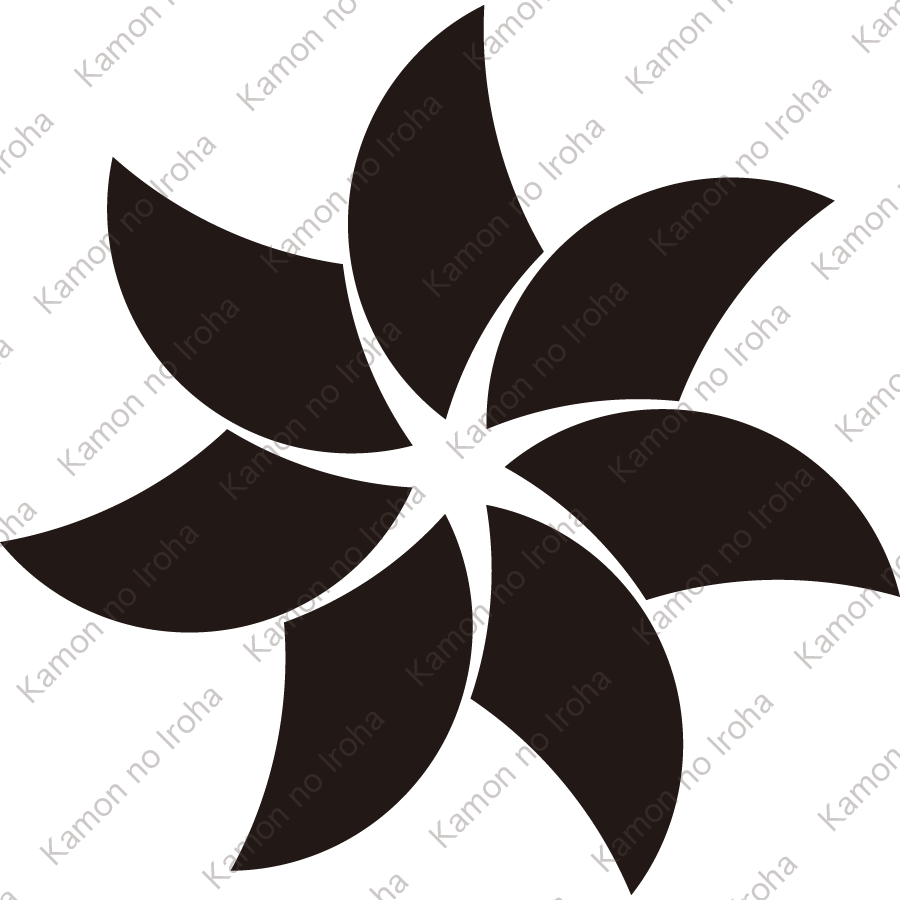 七つ追い銀杏形紋