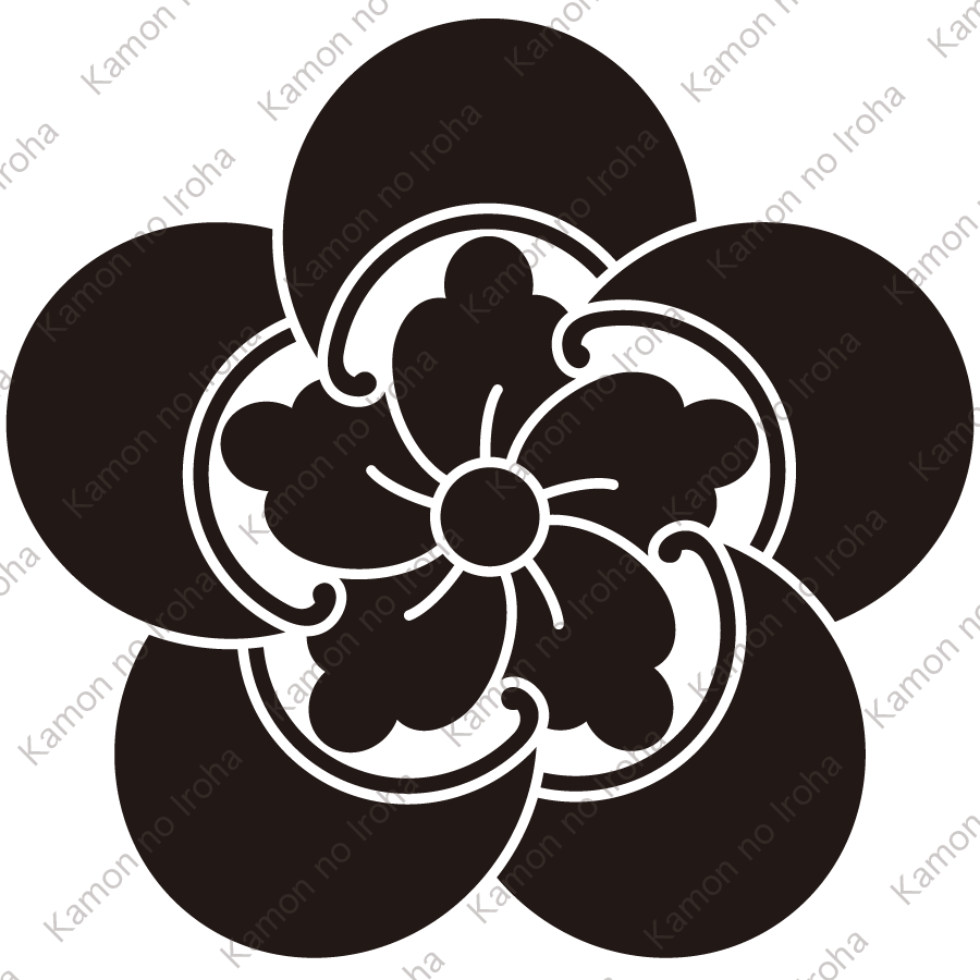 捻じ五瓜に唐花紋