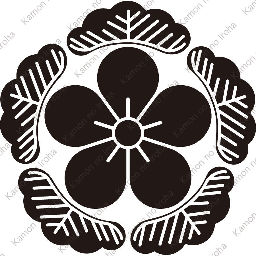 根なし五つ松に梅紋