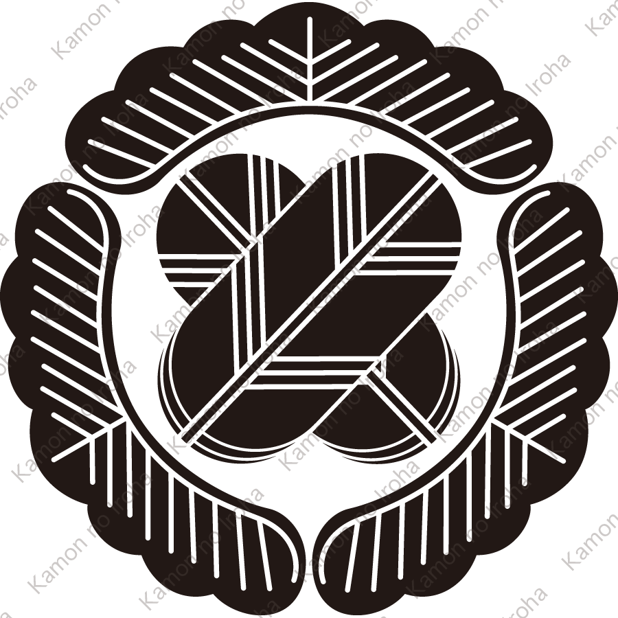根無し三つ松に違い鷹の羽紋