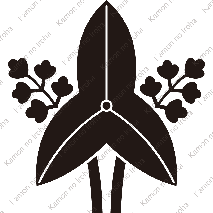 二本茎立ち沢瀉紋