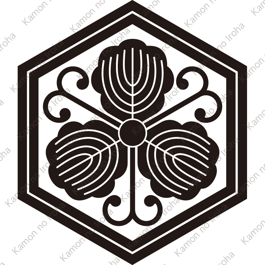 二重亀甲に蔓柏紋