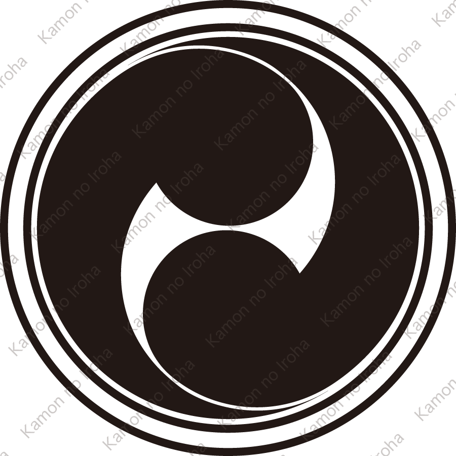 二重輪に二つ巴紋