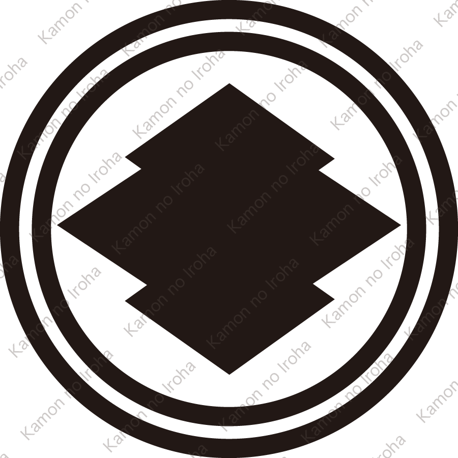 二重輪に松皮菱紋