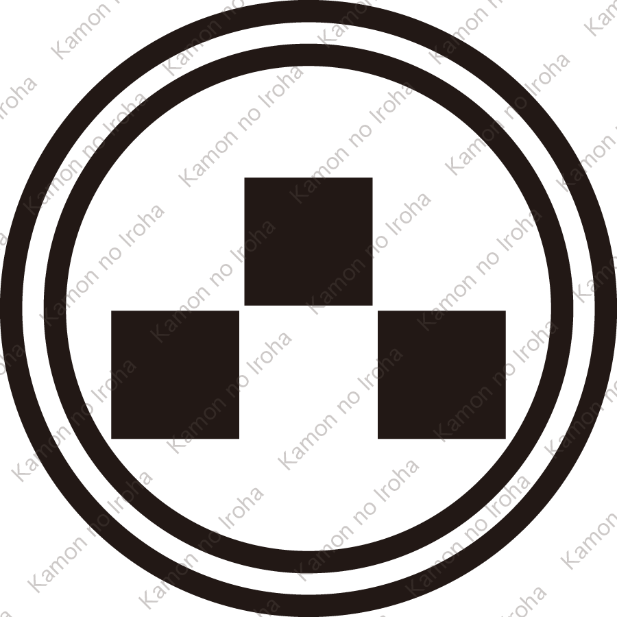 二重輪に三つ石紋