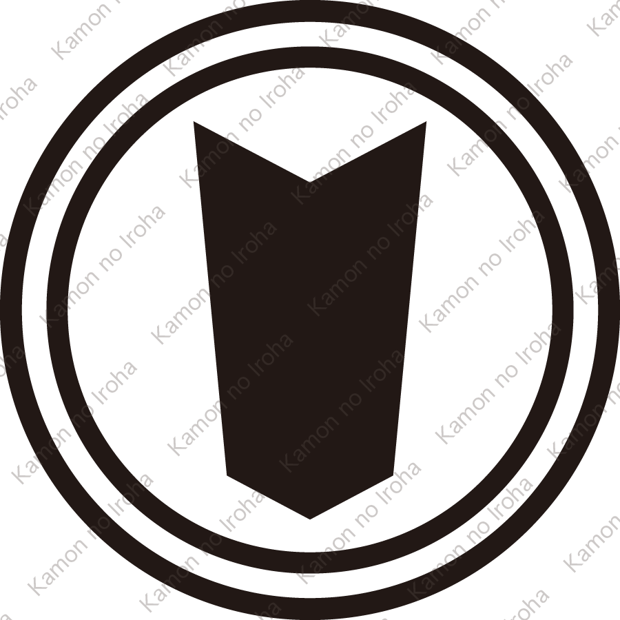 二重輪に矢筈紋