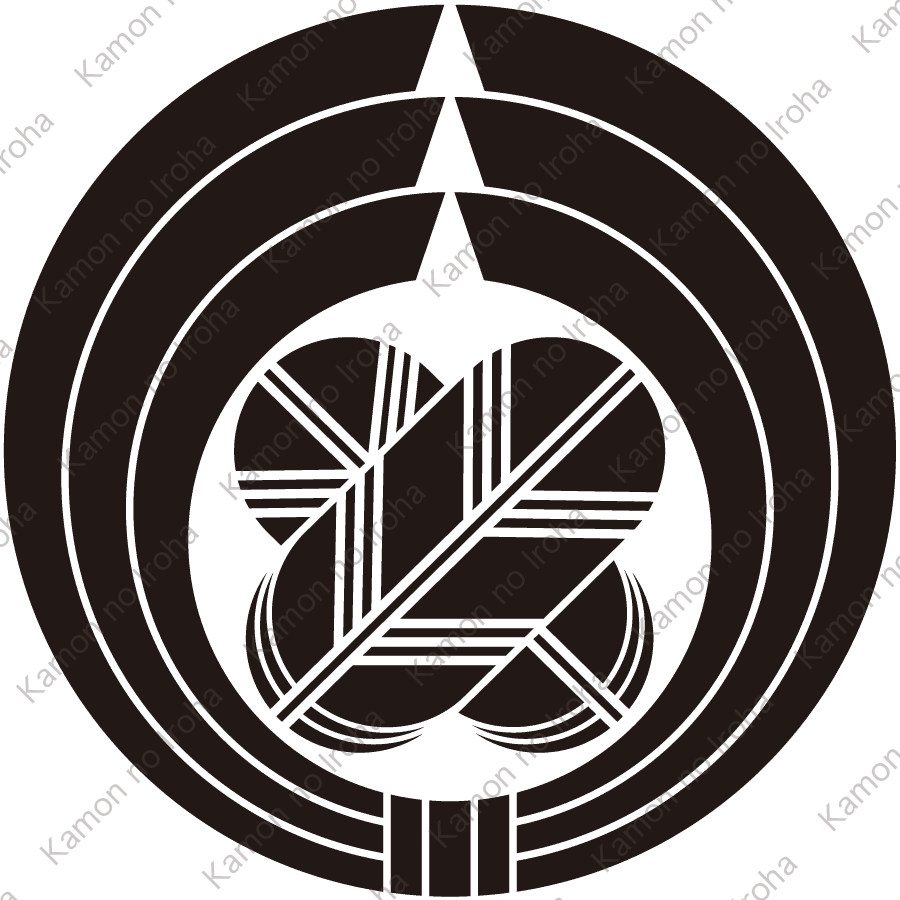 熨斗輪に違い鷹の羽紋