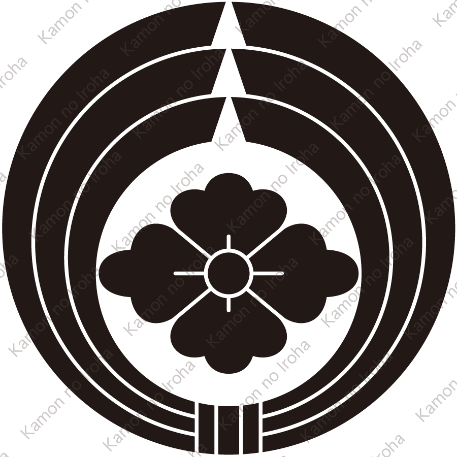 熨斗輪に花菱紋