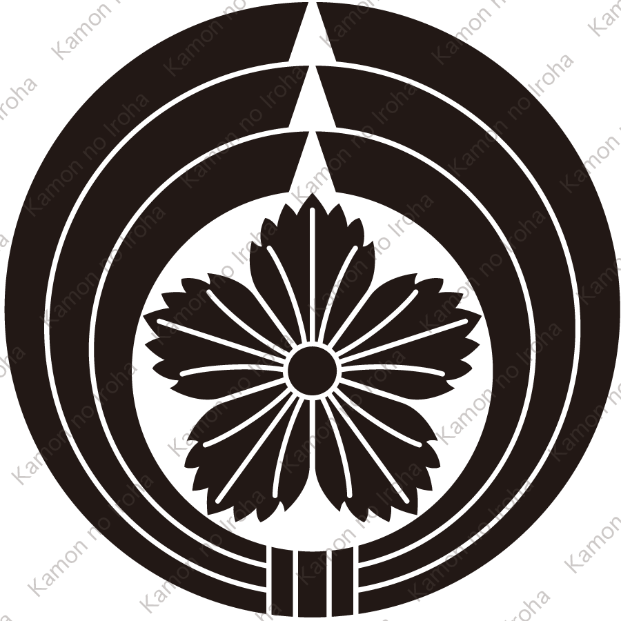 熨斗輪に撫子紋