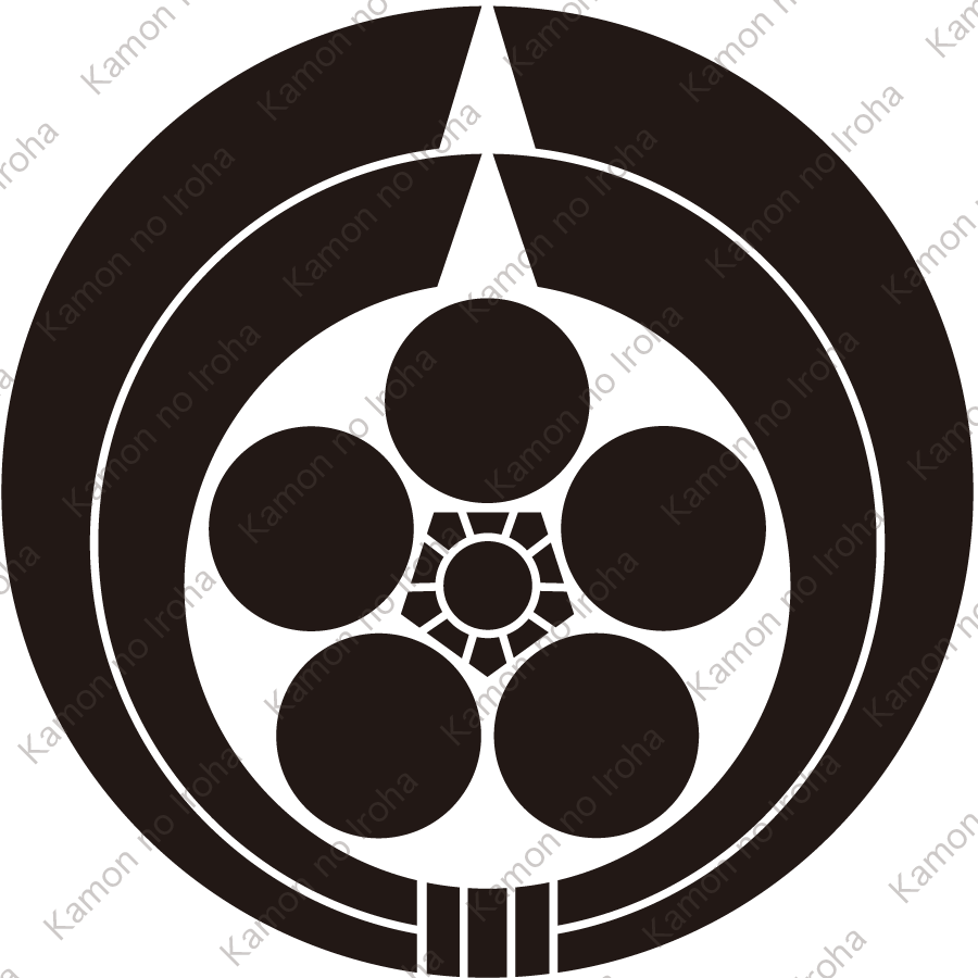 熨斗輪に梅鉢紋