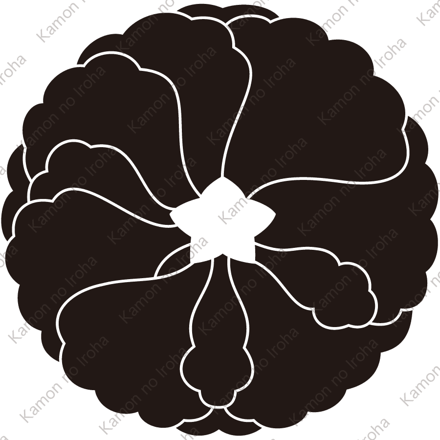 大割り裏牡丹紋