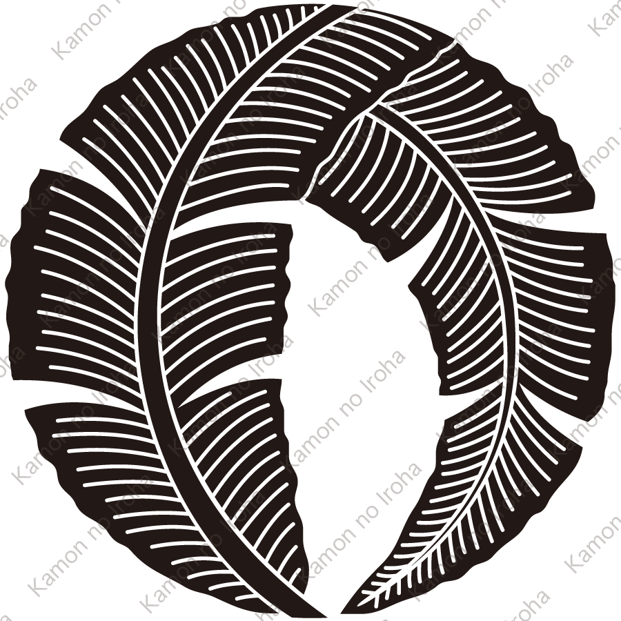 折れ芭蕉の丸紋