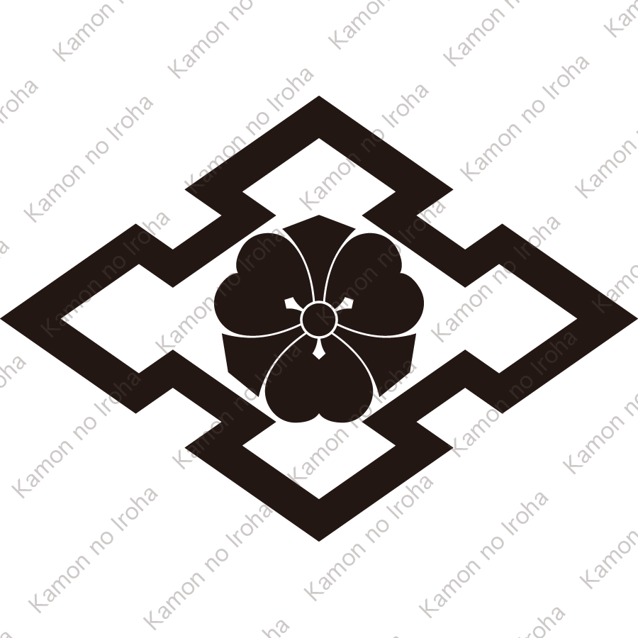 折り入り菱に剣片喰紋