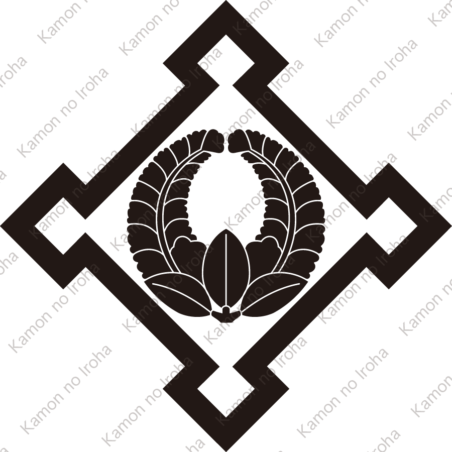 折り入り角に上り藤紋