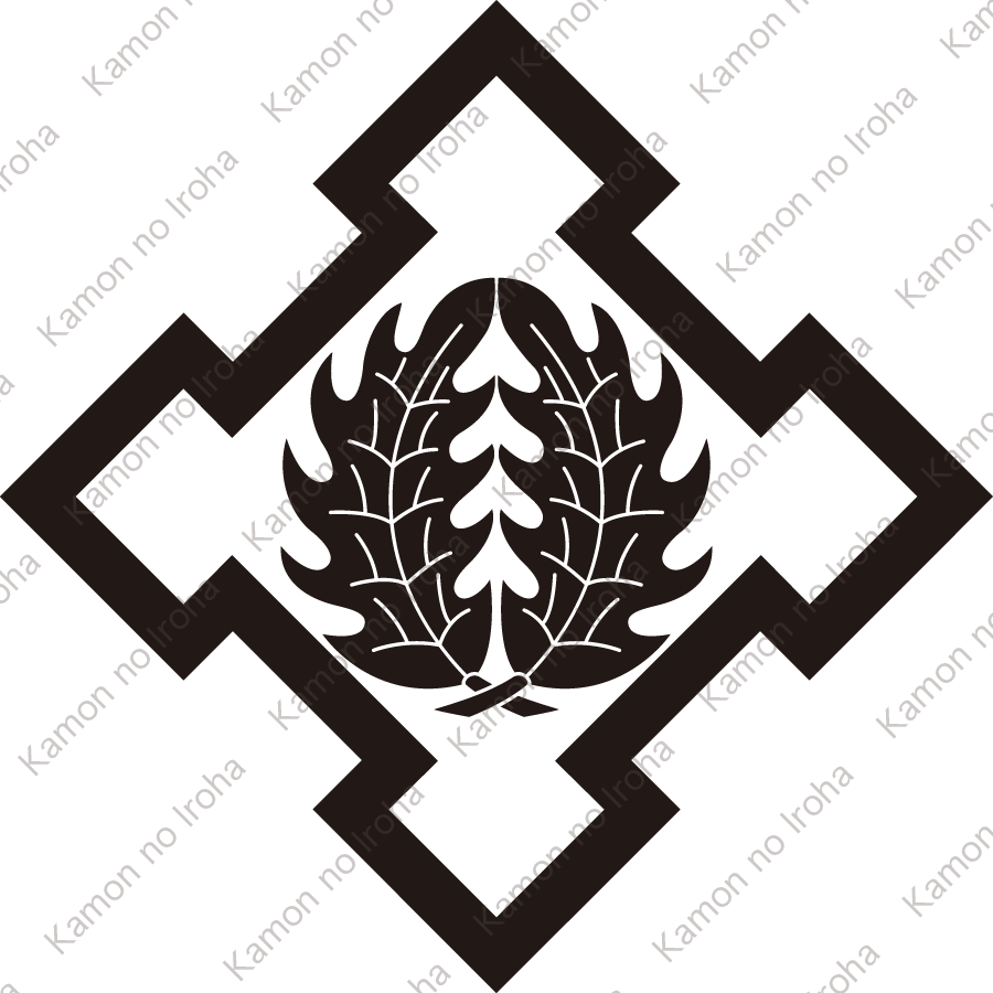 折り入り角に抱き柊紋