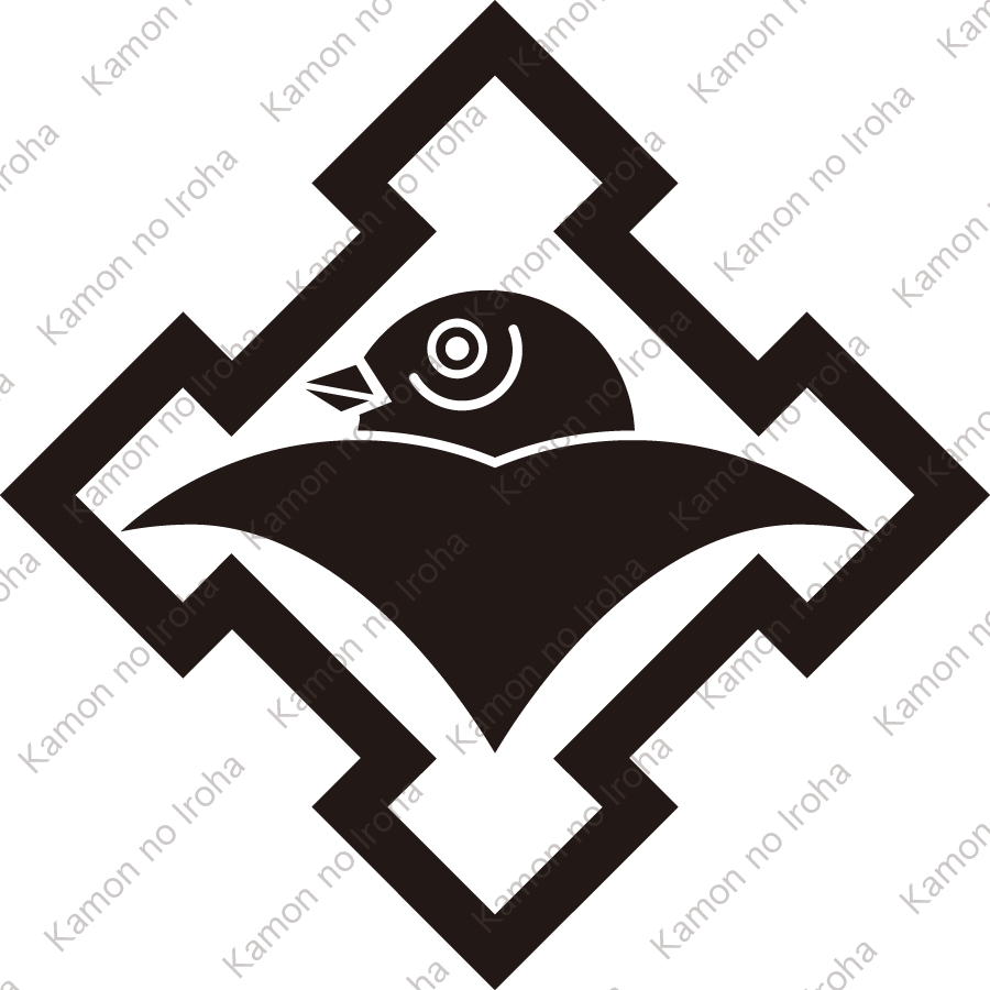 折り入り角に雁金紋