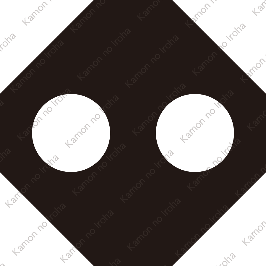 折敷持に地抜き二つ星紋