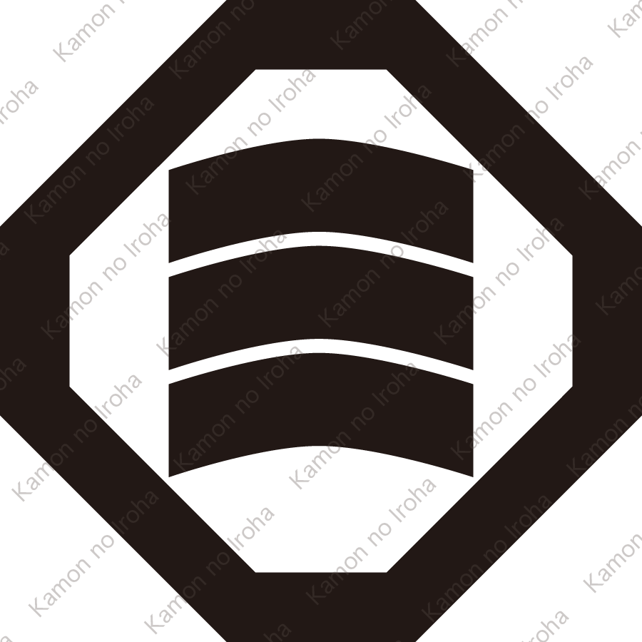 折敷に折れ三文字紋