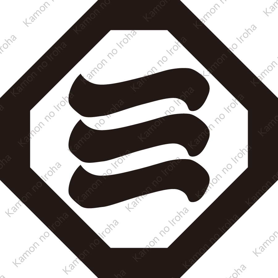 折敷に三文字（２）紋