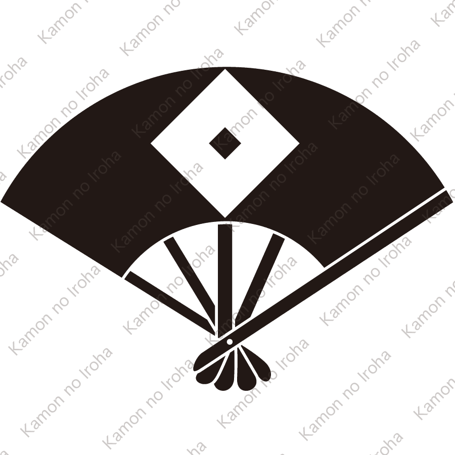 扇に地抜き釘抜き紋