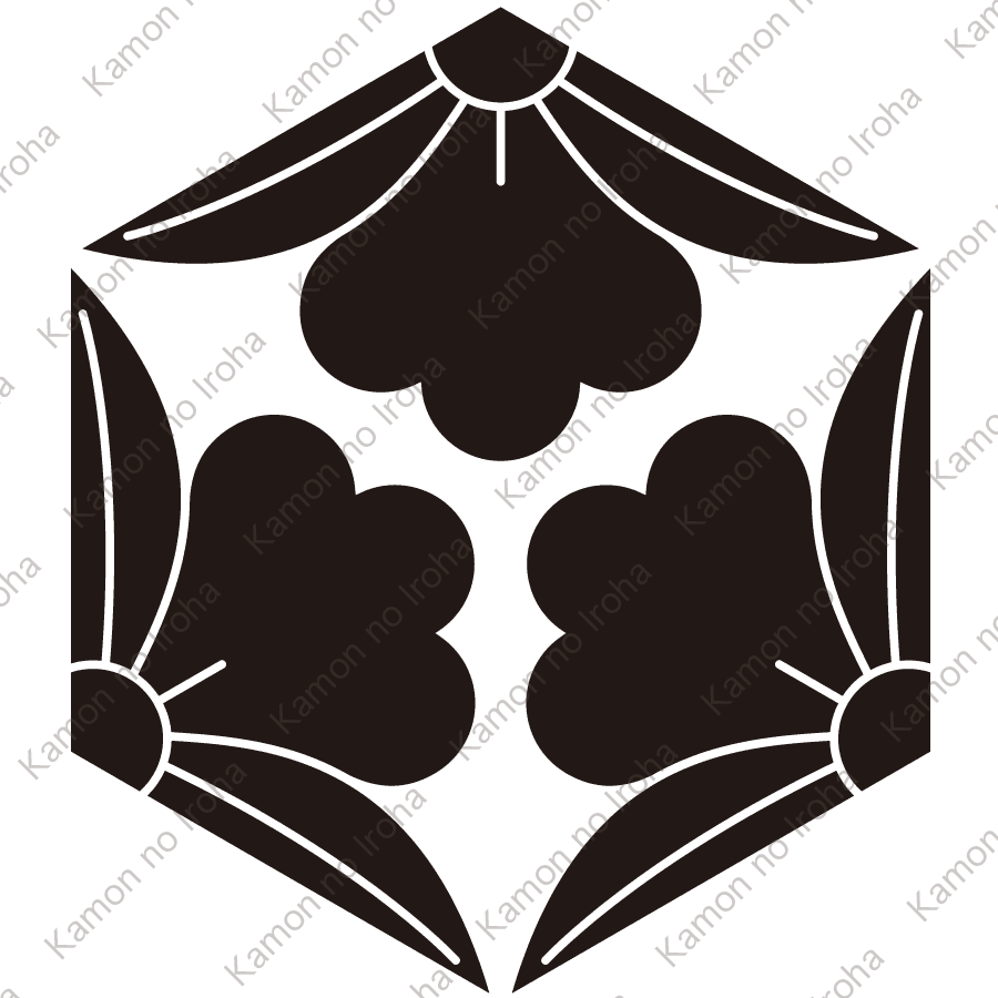 六角三つ葉崩し紋