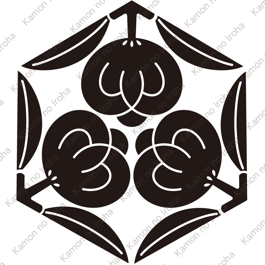 六角三つ茶の実紋