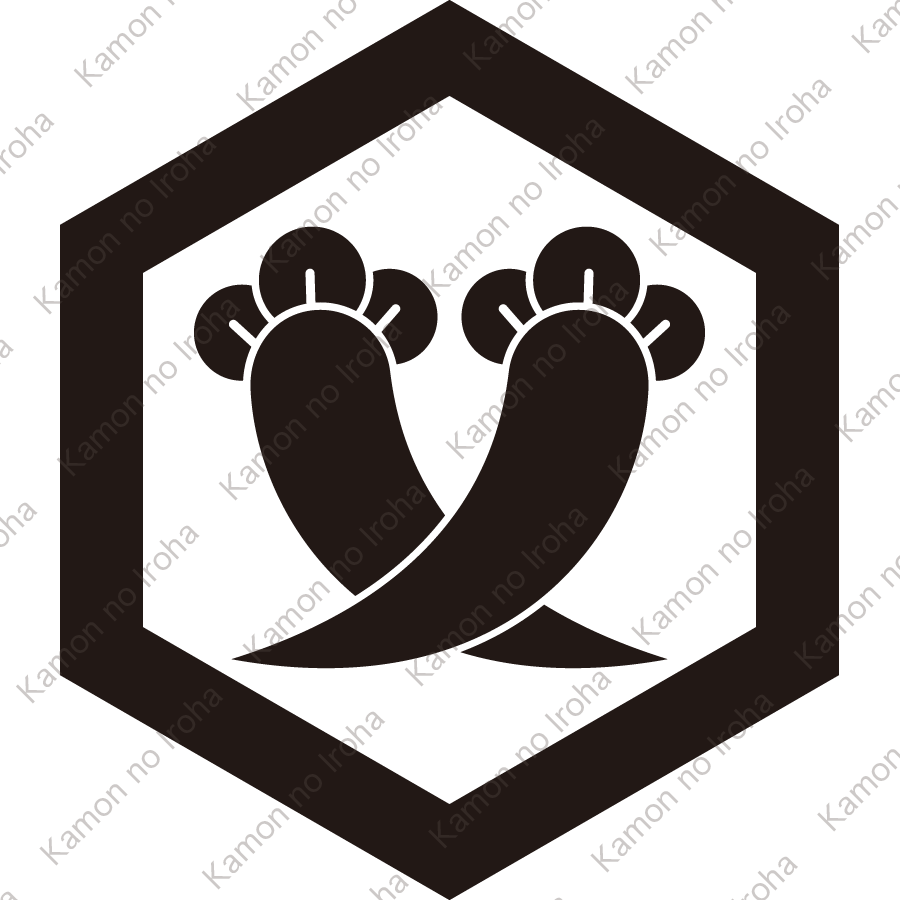 六角に違い丁子紋