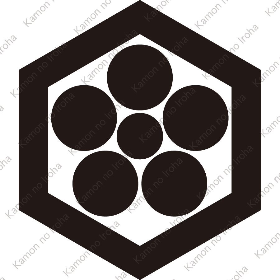 六角に星梅鉢紋