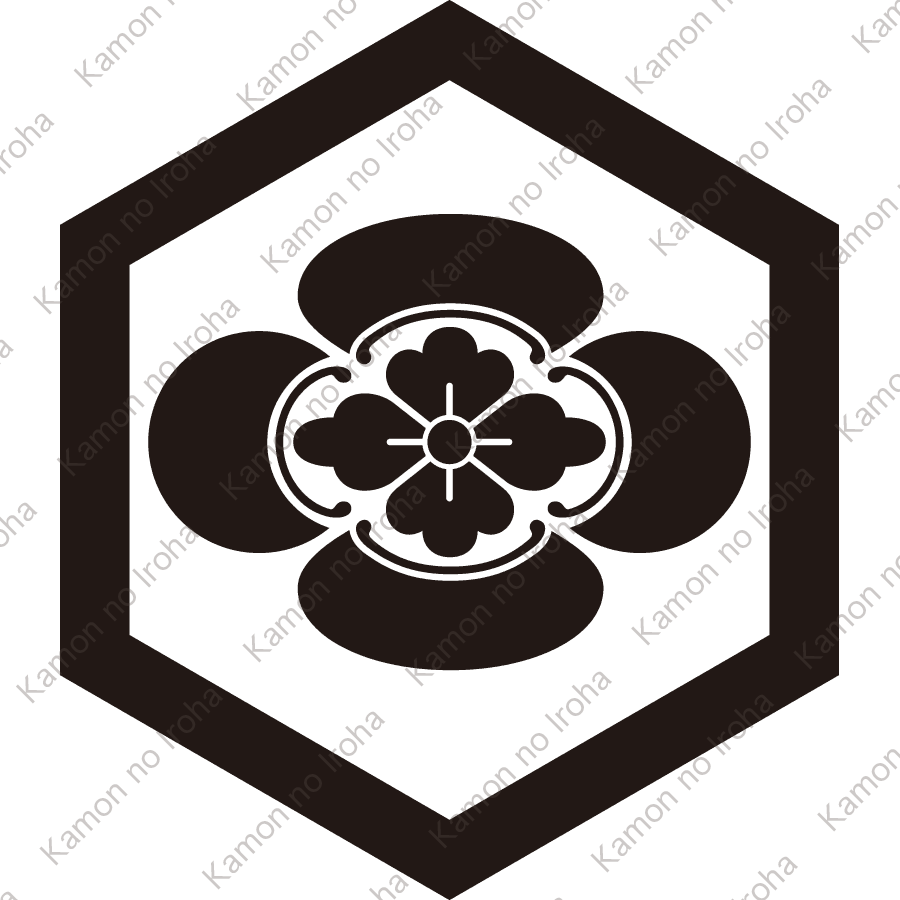 六角に木瓜紋