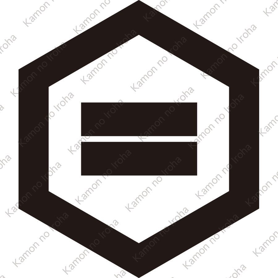 六角内に二つ引き紋