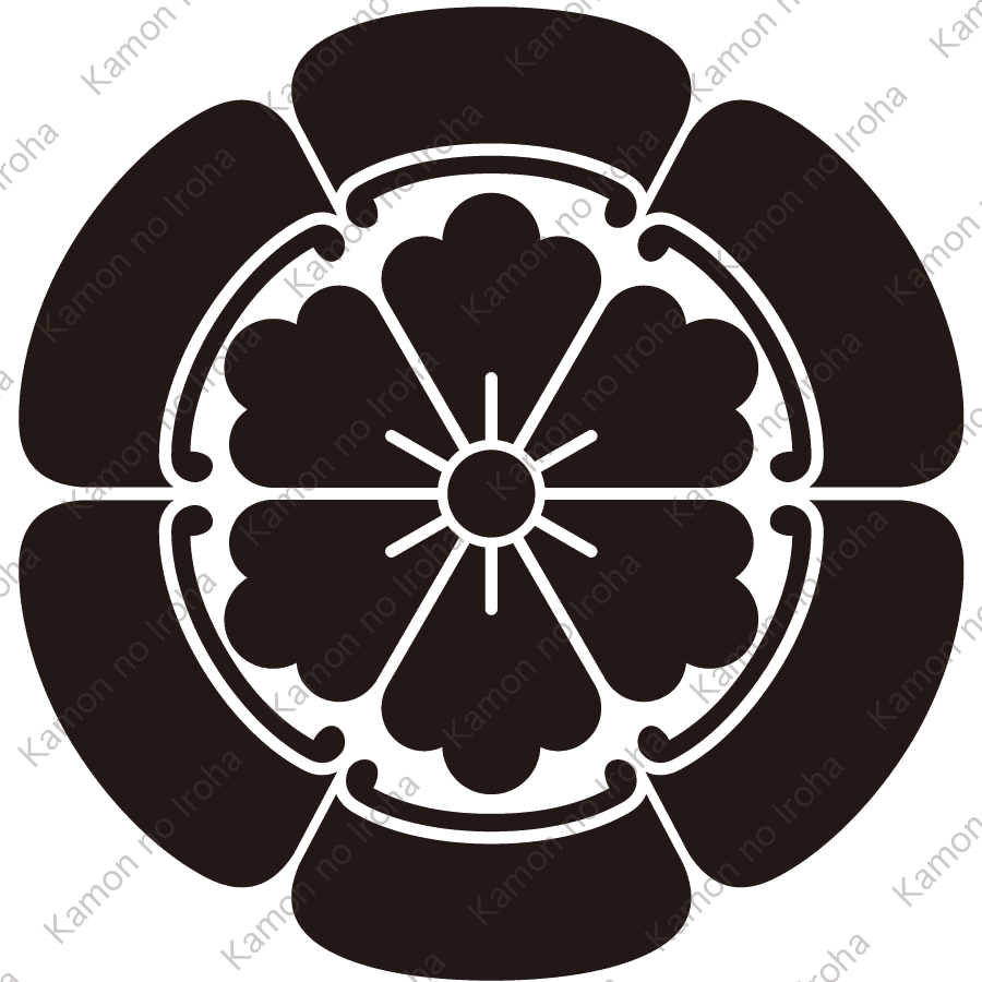 六瓜に六つ唐花紋