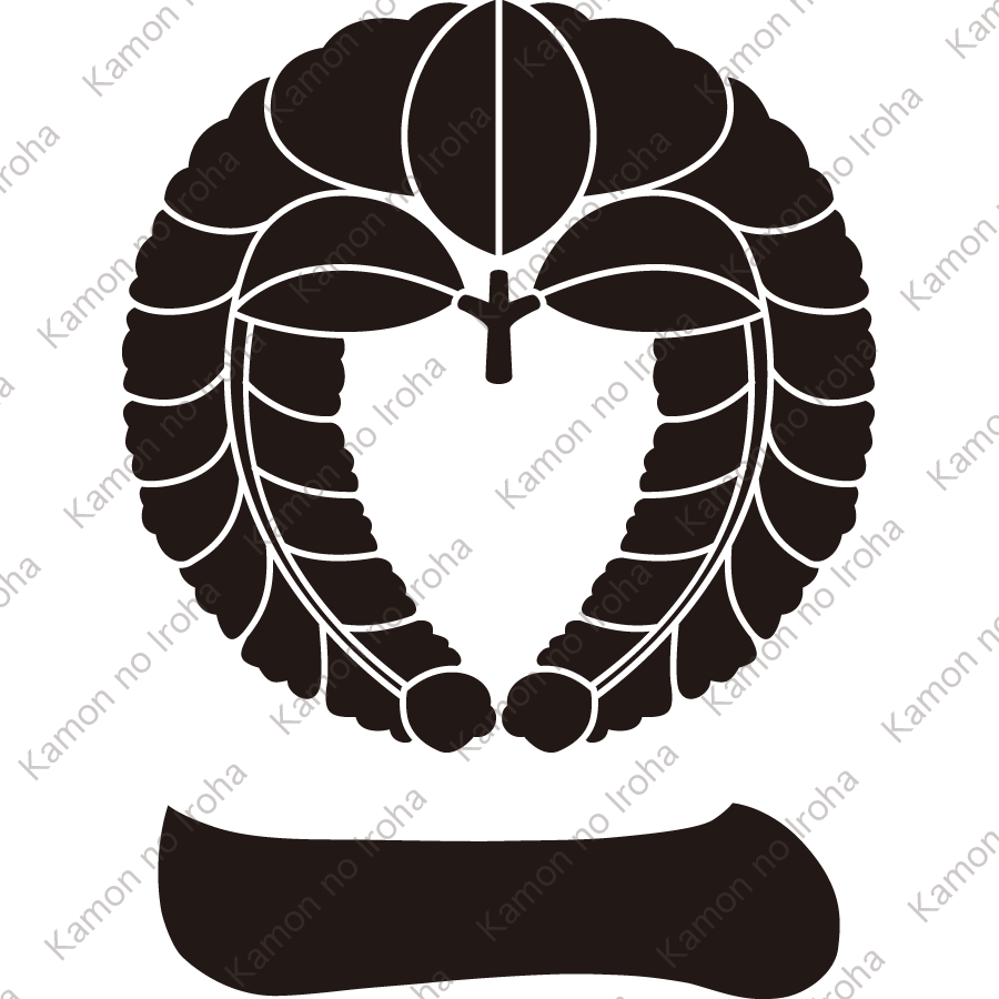 下り藤に一文字紋