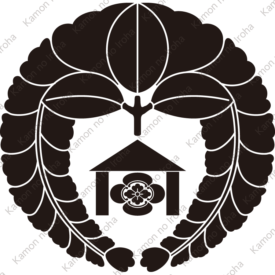 下り藤に庵に木瓜紋