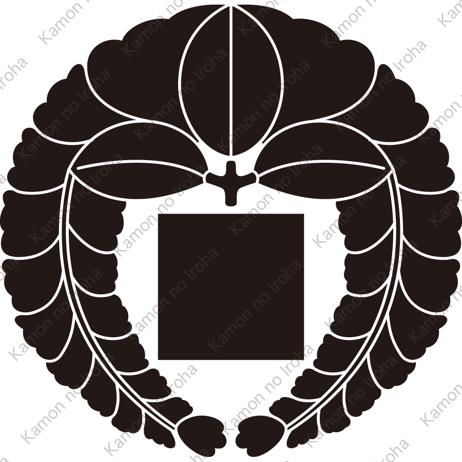 下り藤に石畳紋