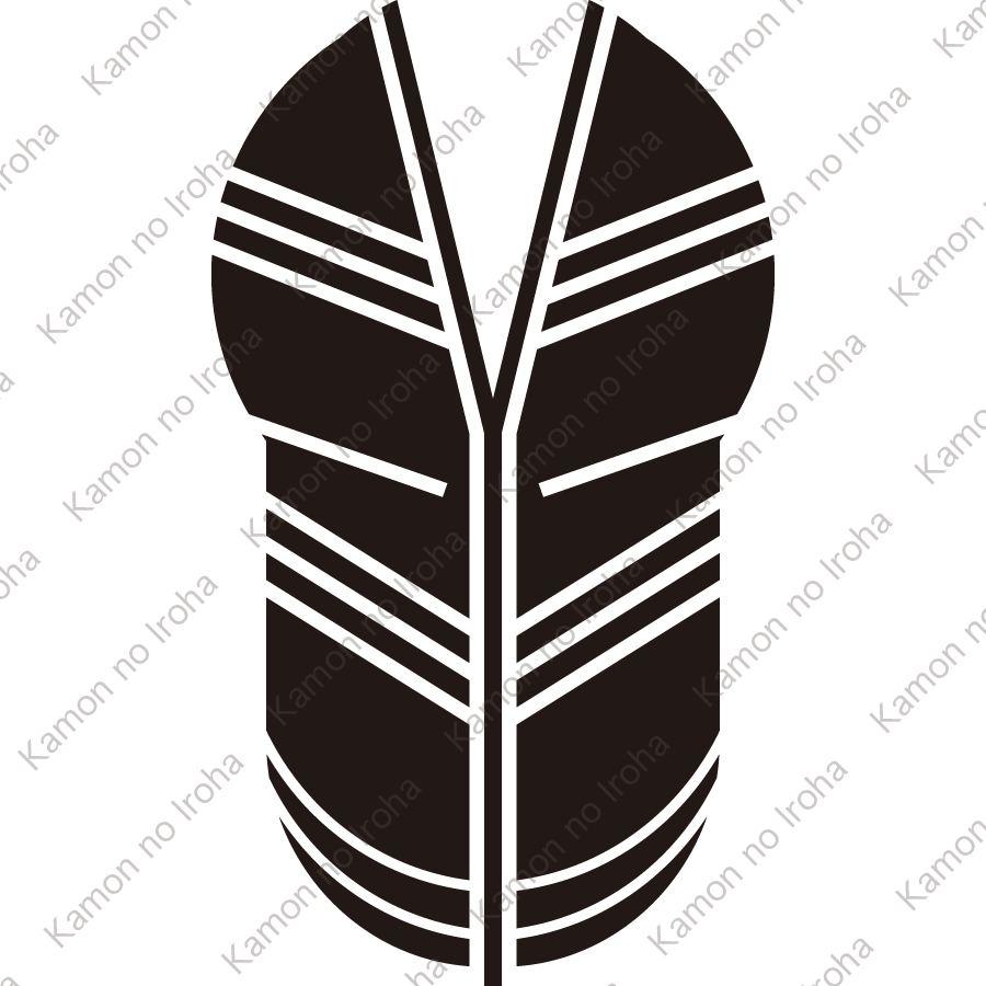 先割れ鷹の羽紋