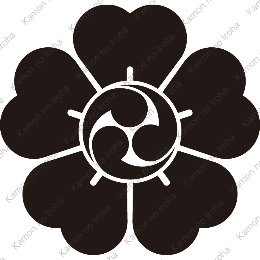 桜に左三つ巴紋