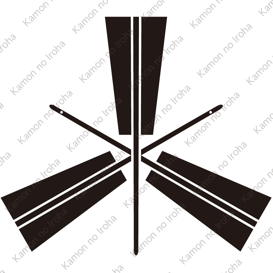 三本重ね扇紋
