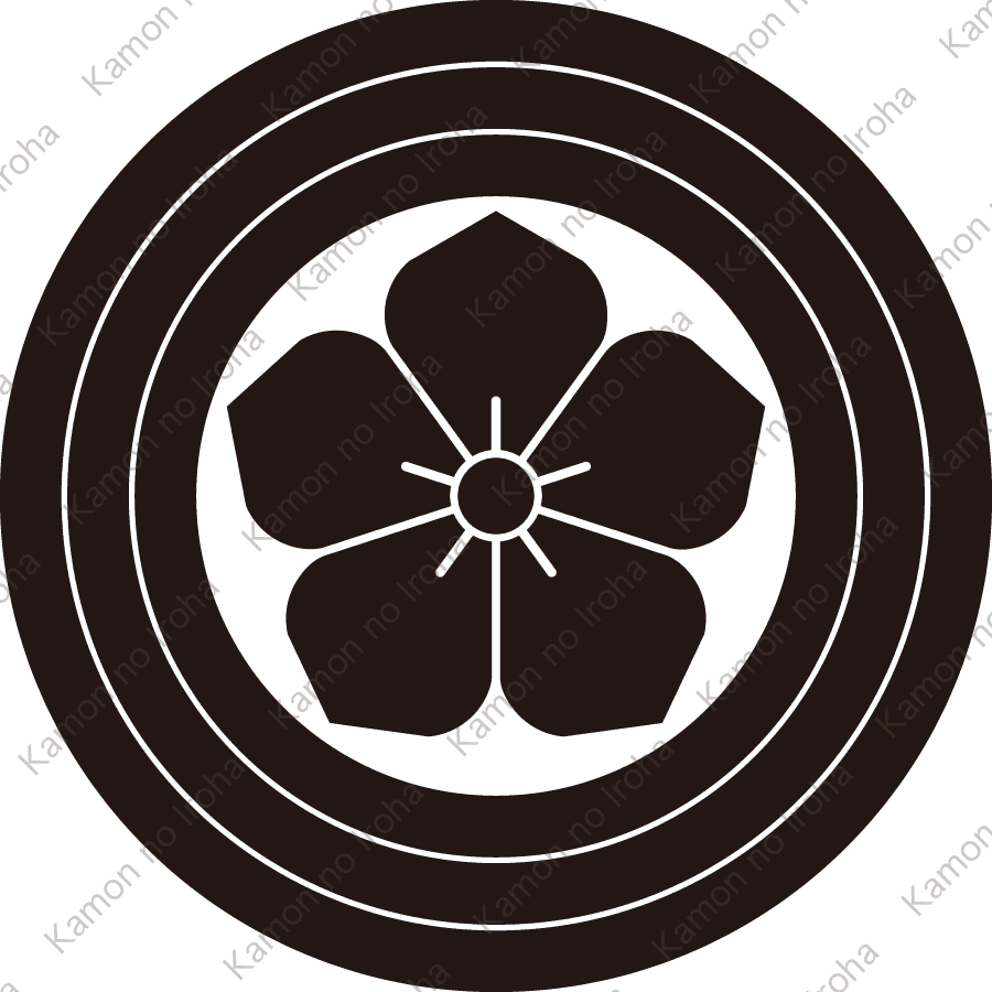 三重輪に桔梗紋