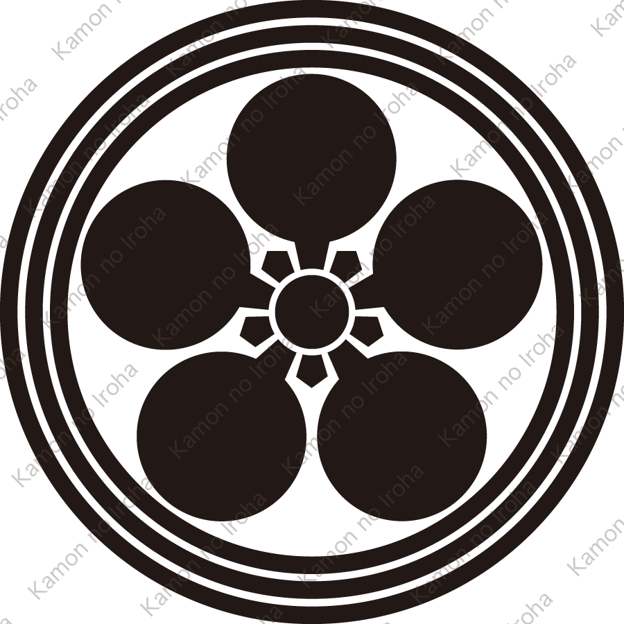 三重輪に梅鉢紋