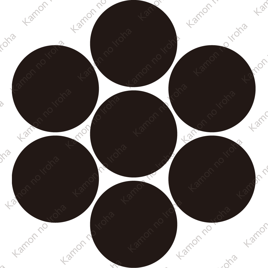 摂津三田藩九鬼氏の定紋、遠江相良藩田沼氏の定紋、豊後臼杵藩松平氏の替紋、旗本伊丹氏、旗本九鬼氏、旗本松平氏、旗本田沼氏、旗本都築氏、旗本赤松氏、旗本稲生氏、旗本広戸氏、旗本石野氏、旗本小坂氏