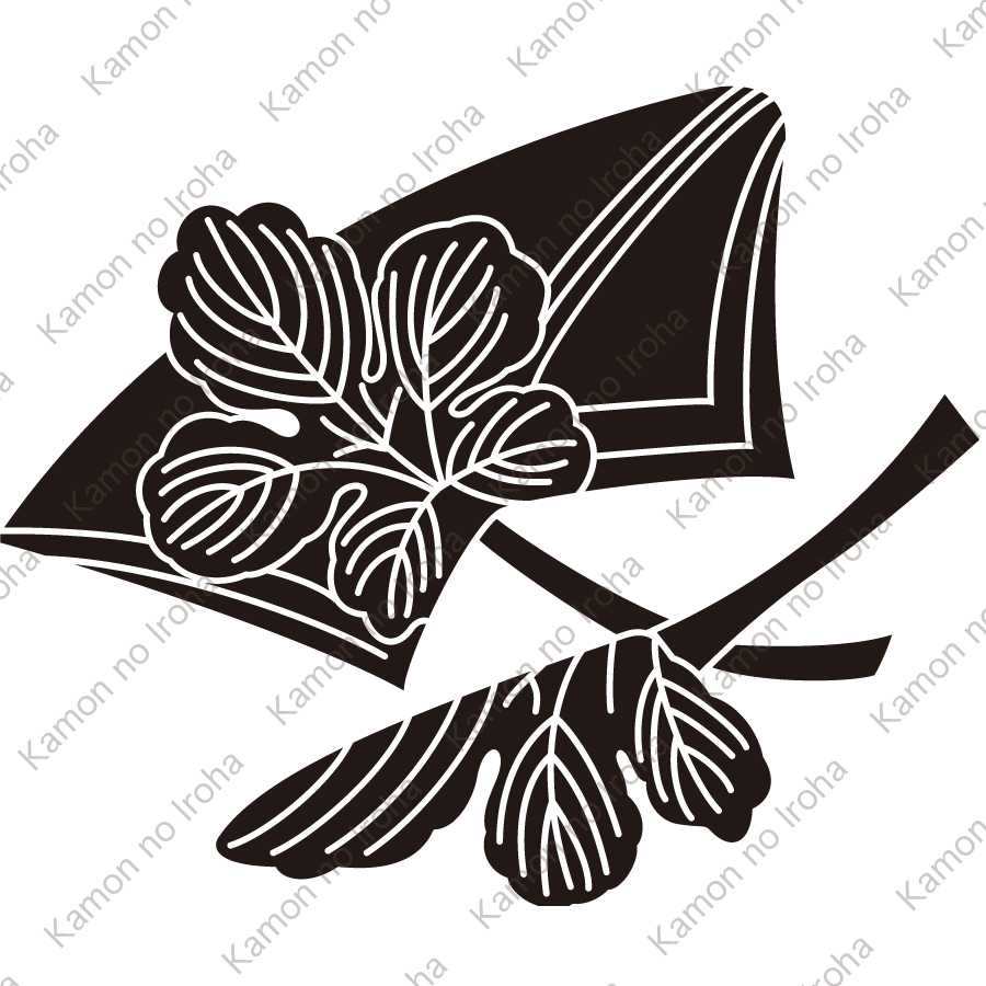 色紙に梶の葉紋