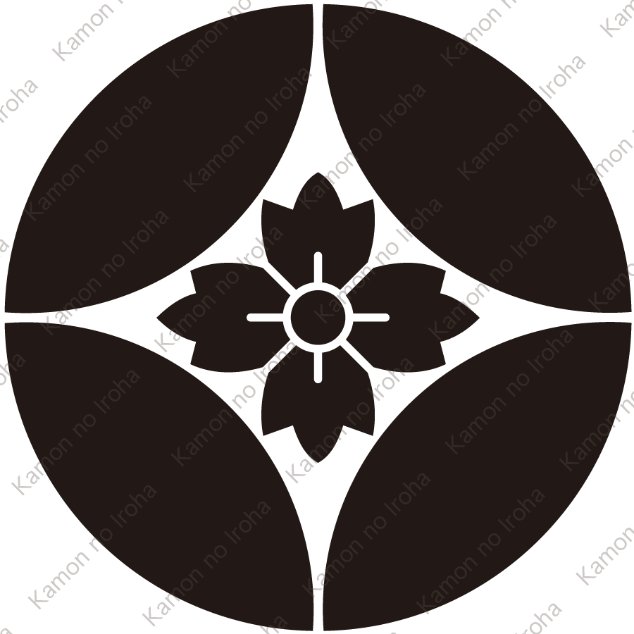 七宝に鬼花菱紋