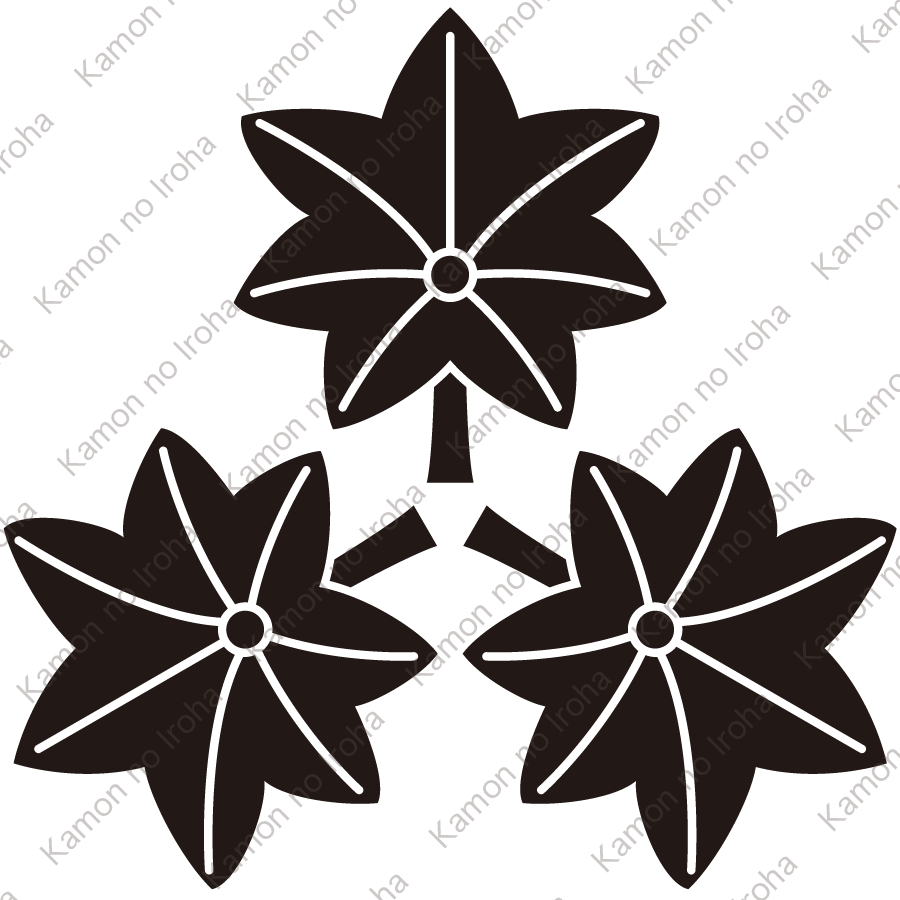 尻合せ三つ楓紋