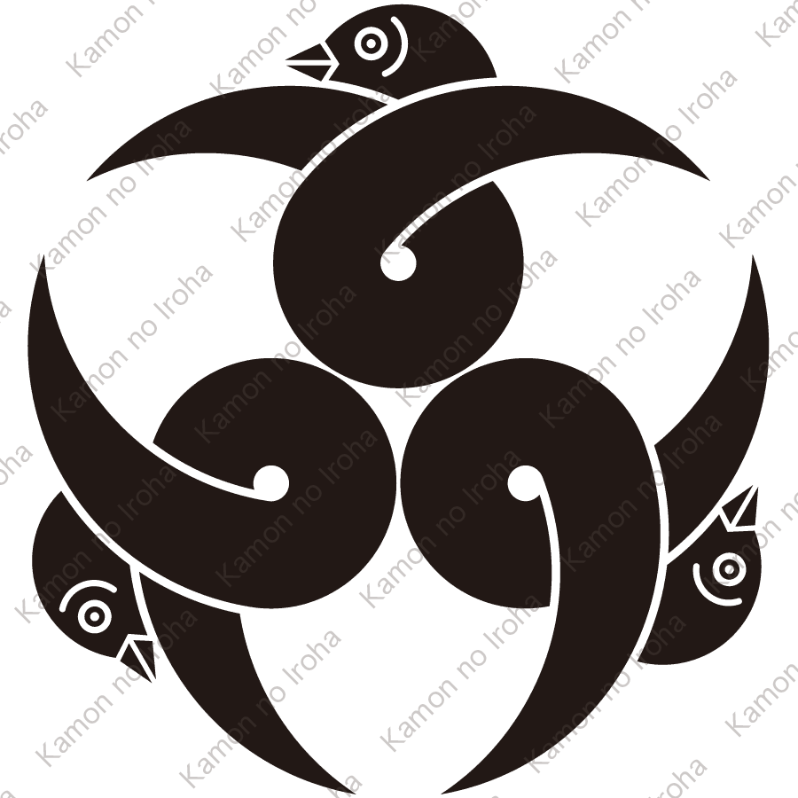 尻合せ三つ結び雁金紋