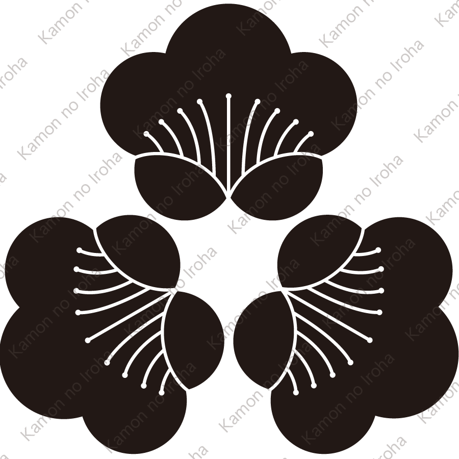 尻合せ三つ香い梅紋