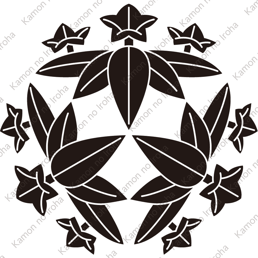 尻合せ三つ笹竜胆紋