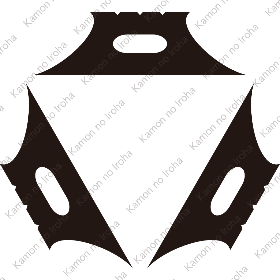 尻合せ三つ三味駒紋