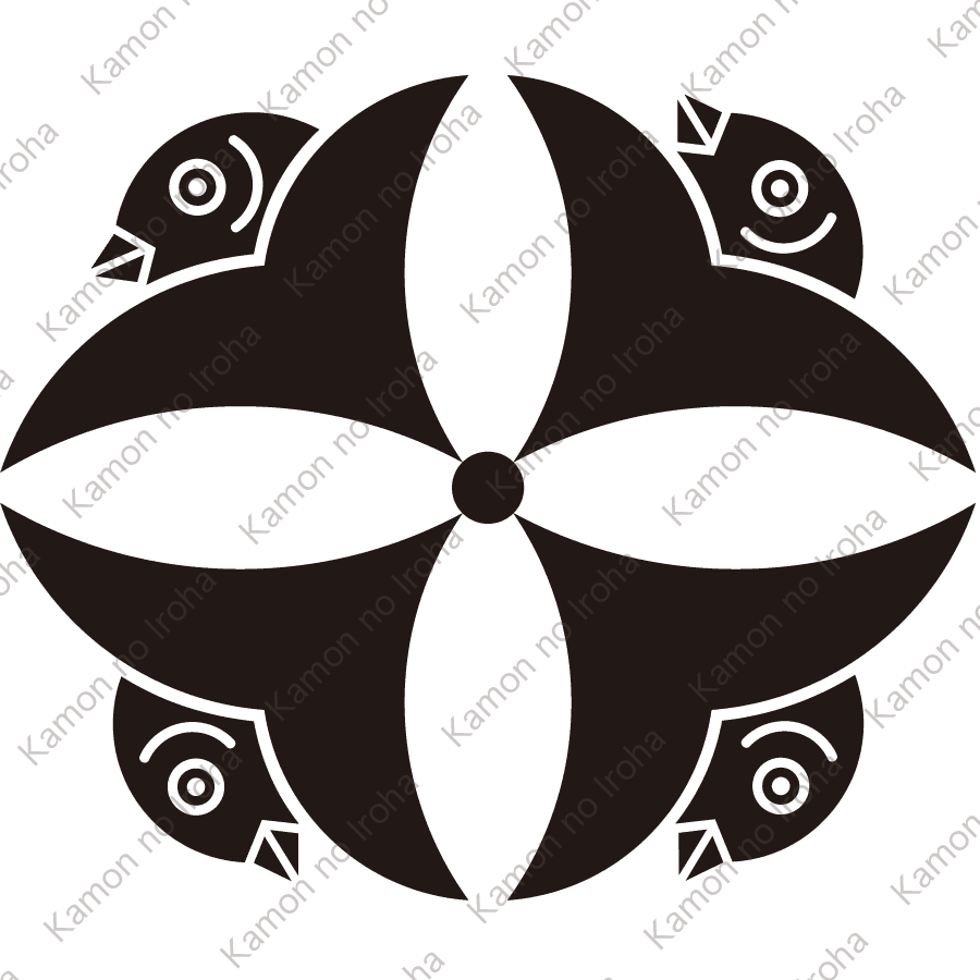 尻合せ四つ雁金菱紋