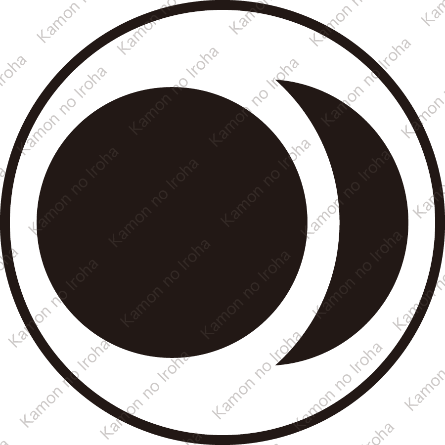 白餅内に三日月に星紋